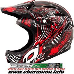 casque O`Neal Backflip Fidlock DH BIOHAZARD noir rouge casque intégral - Image 1