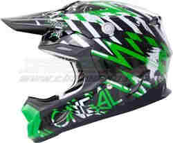 casque O'neal cross 7 Series Dizzy couleur noir vert ou noir - Image 1