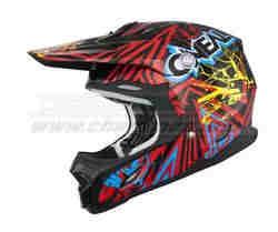 casque cross O`Neal 7 Séries Mayhem Roots noir rouge - Image 1