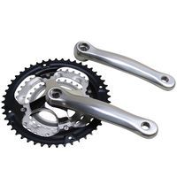 pédalier VTT ALU ARGENT LG170 PLATEAU ACIER 28x38x48 BOITEBOITIER 1