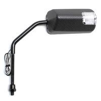 RETROVISEUR SCOOT REPLAY F1 diamètre 8 GAUCHE CARBONE MAT AVEC DIODE ORAN