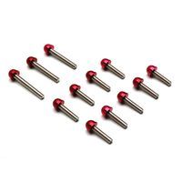 VIS DE CARTER REPLAY ACIER AVEC EMBOUT POUR BOOSTER ROUGE x12