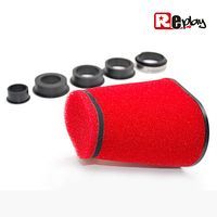 FILTRE A AIR REPLAY DOUBLE MOUSSE BIG PYRAMIDE ROUGE LIVRE AVEC 5 ADAPTATEURS
