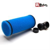 FILTRE A AIR REPLAY DOUBLE MOUSSE LONG BLEU COUDE 90 degrés diamètre 35 28