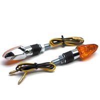 CLIGNOTANT UNIVERSEL REPLAY MICRO FLECHE CHROME AMPOULE ORANGE HOMOLO