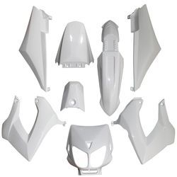 CARROSSERIE 50 A BOITE REPLAY POUR DERBI SENDA BLANC KIT 8 PIECES