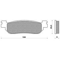 PLAQUETTE DE FREIN MAXISCOOT NEWFREN ARRIERE POUR MBK SKYLINER 400 2001 >