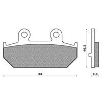 PLAQUETTE DE FREIN MAXISCOOT NEWFREN ARRIERE POUR SUZUKI BURGMAN 650 2002