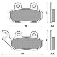 PLAQUETTE DE FREIN SCOOT NEWFREN AVANT POUR SYM JET 50 JET EURO X , MAXI