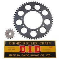 KIT CHAINE DID POUR DERBI SENDA R X TREME 2000 > 2005 420 13