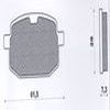 PLAQUETTE DE FREIN SCOOT NEWFREN AVANT POUR BIG MAX 1994 > BOOSTER 100