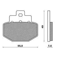 PLAQUETTE DE FREIN MAXISCOOT NEWFREN ARRIERE POUR VESPA GTS 250