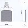 PLAQUETTE DE FREIN 50 A BOITE NEWFREN ARRIERE POUR RS 50 1999 > RX 50 19