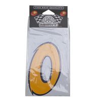 STICKER CHIFFRE 0 JAUNE H.9cm