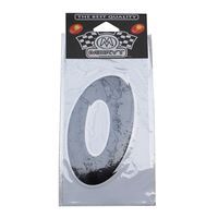 STICKER CHIFFRE 0 NOIR H.9cm