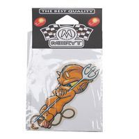 STICKER DEVIL FACHE AVEC SON TRIDENT 8x12cm