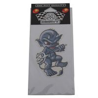 STICKER DEVIL GRIS AVEC SON TRIDENT 8x12cm