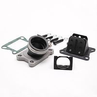 PIPE D'ADMISSION 50 A BOITE MALOSSI MHR VITON , clapet POUR AM6 DERBI
