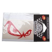 STICKER MASK ROUGE MECHANT 6x10cm