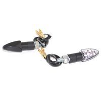 CLIGNOTANT UNIVERSEL REPLAY MICRO FLECHE 8 LEDS ORANGE FINITION BLANC