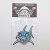 STICKER SHARK MECHANT 8x8cm