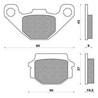 PLAQUETTE DE FREIN MAXISCOOT NEWFREN ARRIERE POUR KYMCO AGILITY 125 150 R 1