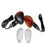 Clignotant MINI BOMBER 2 CARBON LOOKPACK ORANGE , TRANSP HOMOL