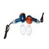 clignotant mini ellipse anodise bleu pack orange , transparente
 h