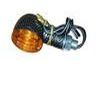 Clignotant MINI ELLIPSE CARBON LOOK PACK ORANGE , TRANSP HOMOL