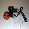 Clignotant MINI ELLIPSE NOIR PACK ORANGE , TRANSP HOMOL