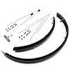 GARDE BOUE VELO PAIRE VTT 26 60MM STRONGLIGHT ALU CHROME NOIR A TRING