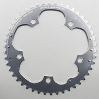 PLATEAU 46DTS D 130 shimano EXTERIEUR ARGENT ALU 7075 STRONGLIGHT 5 AT