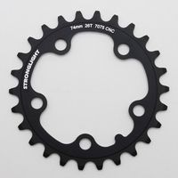 PLATEAU 26DTS D 74 TRIPLE NOIR ALU 7075 STRONGLIGHT 5 ATTACHES