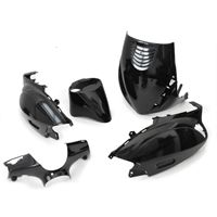 kit carrosserie habillage complet adaptable ZIP AIR NOIR 5 pièces - Image 1
