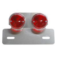 FEU ARRIERE UNIVERSEL REPLAY SUR PLATINE ARGENT 2 FEUX RONDS ROUGES