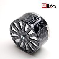 FILTRE A AIR REPLAY DEBIT REGLABLE CARBONE FIXATION DROITE diamètre 35 28