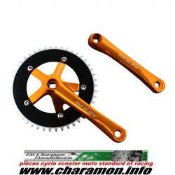 pédalier route ou piste alu manivelles 165mm plateau 46d 1''1 8 coule - Image 1