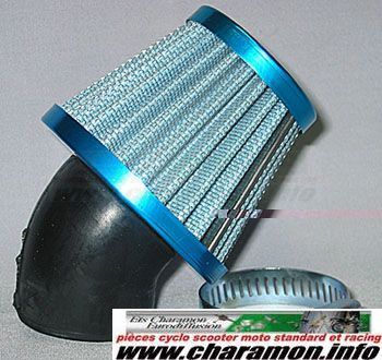 Filtre à air type KN Coudé à 45 degrés Bleu 0 28 35 - Image 1