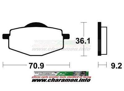 plaquette de frein pour x-power Fym rage 125 - Image 3