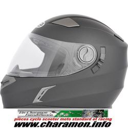 casque intégral route double écran victoria bull version V2couleur NOI - Image 2