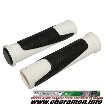 POIGNEE VTT DOUBLE DENSITE BLANC 130MM PAIRE - Image 1