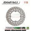 DISQUE DE FREIN FIXE AVANT GAUCHE XR250R 84 03 XR400R 97 03