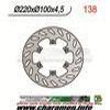 DISQUE DE FREIN FIXE ARRIERE DROIT KX125 92 02 KX250 89 02