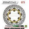 DISQUE DE FREIN FIXE AVANT GAUCHE XF650 FREEWIND 97 03
