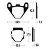 plaquettes frein ma46 AVANT gn125 91 AVANT gpz500 95 96 ma46