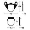 plaquettes frein ma48 AVANT kmx125 87 02 AVANT rm80 90 95 ma48