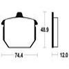 plaquettes frein ma49 ARRIERE harley 84 87 ma49
