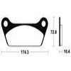 plaquettes frein ma53 ARRIERE harley 80 85 ma53