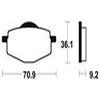 plaquettes frein ma75 AVANT & ARRIERE dtr125 96 ma75