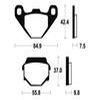 plaquettes frein ma86 ARRIERE kmx125 86 02 ma86